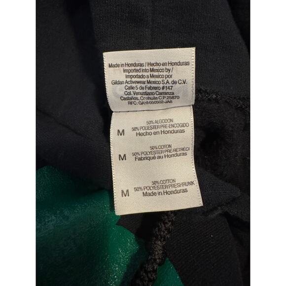 IRISH Hooded Black Sweatshirt Clover Leaf St. Patrick's Day Men’s Medium EUC - Picture 6 of 6